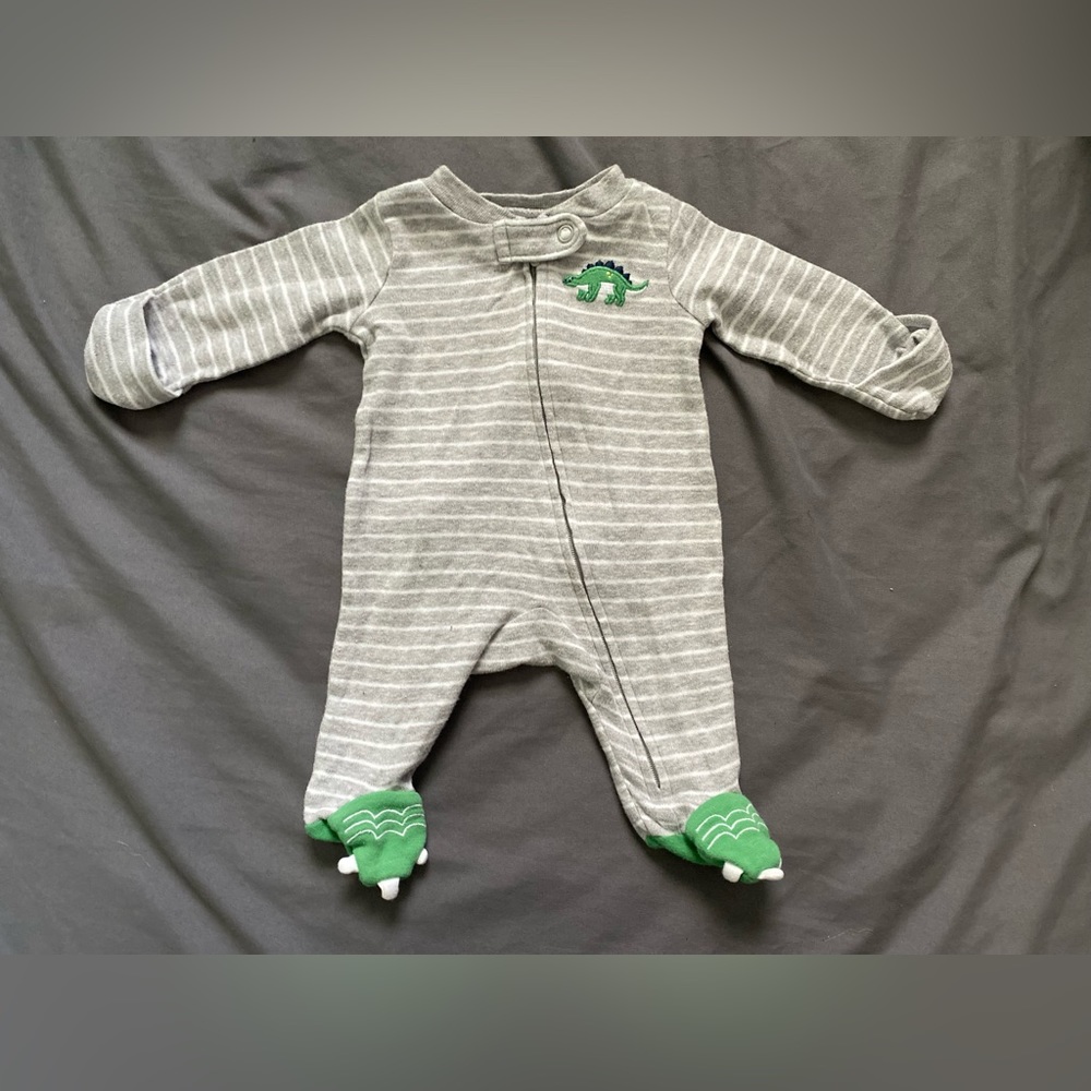 Carter’s Baby Boy Dinosaur Footed Onesie